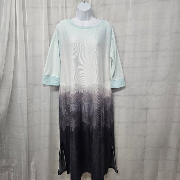 Secret Treasures Nightgown Blue Mountain Scene Winter Cozy Midi M - Picture 10 of 10